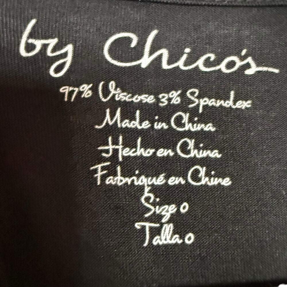 Chico's Black High Low Assymetical split hem Tunic Chico Zero - Small - Picture 5 of 5
